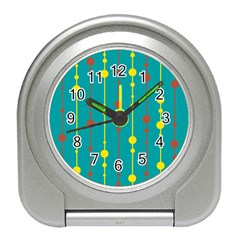 Green, Yellow And Red Pattern Travel Alarm Clocks