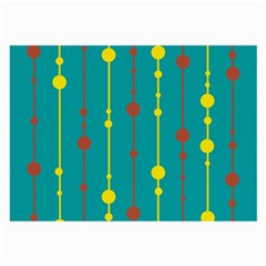 Green, Yellow And Red Pattern Large Glasses Cloth