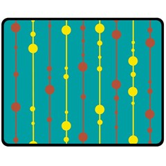 Green, Yellow And Red Pattern Fleece Blanket (medium) 