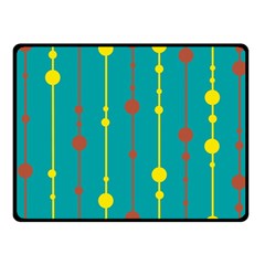 Green, Yellow And Red Pattern Fleece Blanket (small)