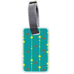 Green, Yellow And Red Pattern Luggage Tags (one Side)  by Valentinaart