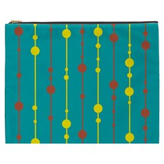 Green, Yellow And Red Pattern Cosmetic Bag (xxxl)  by Valentinaart