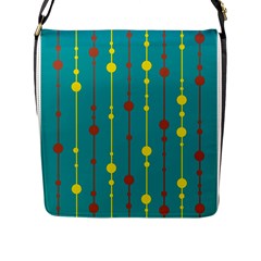 Green, Yellow And Red Pattern Flap Messenger Bag (l) 