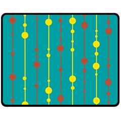 Green, Yellow And Red Pattern Double Sided Fleece Blanket (medium) 