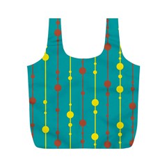 Green, Yellow And Red Pattern Full Print Recycle Bags (m)  by Valentinaart