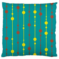 Green, Yellow And Red Pattern Large Flano Cushion Case (one Side) by Valentinaart