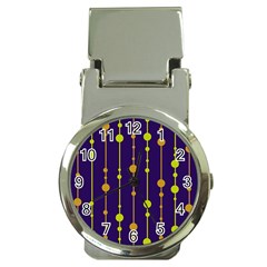 Deep Blue, Orange And Yellow Pattern Money Clip Watches