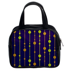 Deep Blue, Orange And Yellow Pattern Classic Handbags (2 Sides) by Valentinaart