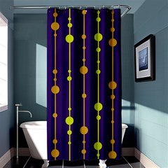 Deep Blue, Orange And Yellow Pattern Shower Curtain 36  X 72  (stall)  by Valentinaart