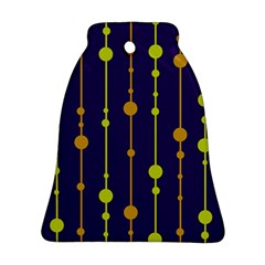 Deep Blue, Orange And Yellow Pattern Ornament (bell) 