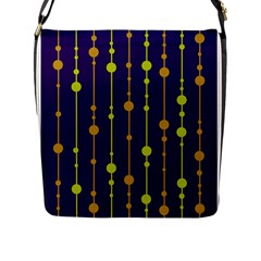 Deep Blue, Orange And Yellow Pattern Flap Messenger Bag (l)  by Valentinaart