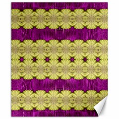  Purple Gold Floral And Paradise Bloom Canvas 8  X 10 