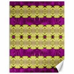  Purple Gold Floral And Paradise Bloom Canvas 12  X 16  