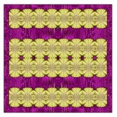  Purple Gold Floral And Paradise Bloom Large Satin Scarf (square)