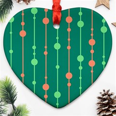 Green Pattern Ornament (heart) 