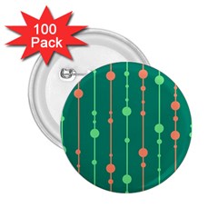 Green Pattern 2 25  Buttons (100 Pack) 