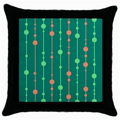 Green Pattern Throw Pillow Case (black)