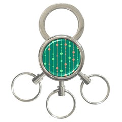 Green Pattern 3-ring Key Chains