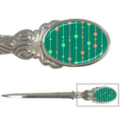 Green Pattern Letter Openers