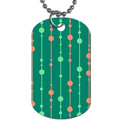 Green Pattern Dog Tag (one Side)