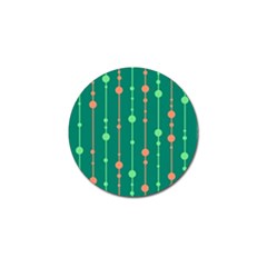 Green Pattern Golf Ball Marker