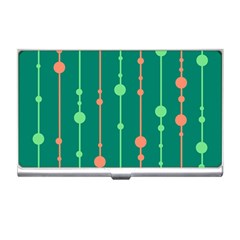 Green Pattern Business Card Holders