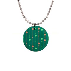 Green Pattern Button Necklaces