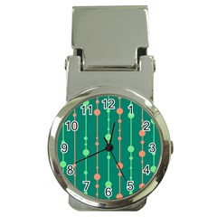 Green Pattern Money Clip Watches