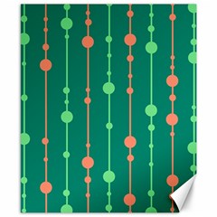 Green Pattern Canvas 8  X 10  by Valentinaart