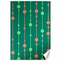 Green Pattern Canvas 12  X 18  