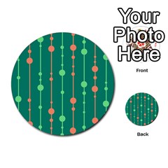 Green Pattern Multi-purpose Cards (round)  by Valentinaart