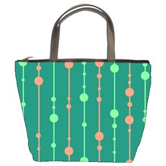 Green Pattern Bucket Bags