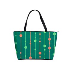 Green Pattern Shoulder Handbags by Valentinaart