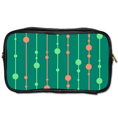 Green Pattern Toiletries Bags