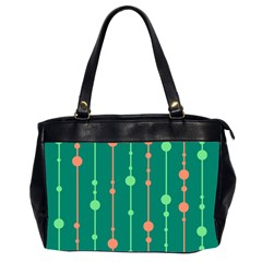 Green Pattern Office Handbags (2 Sides)  by Valentinaart