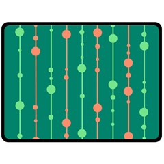 Green Pattern Fleece Blanket (large) 