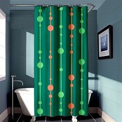 Green Pattern Shower Curtain 36  X 72  (stall) 