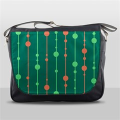 Green Pattern Messenger Bags