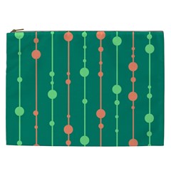 Green Pattern Cosmetic Bag (xxl)  by Valentinaart