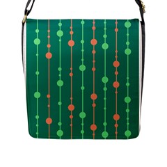 Green Pattern Flap Messenger Bag (l) 