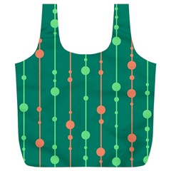 Green Pattern Full Print Recycle Bags (l) 