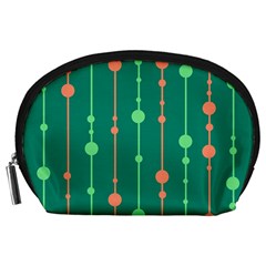 Green Pattern Accessory Pouches (large)  by Valentinaart