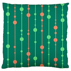 Green Pattern Large Flano Cushion Case (one Side) by Valentinaart