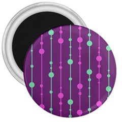 Purple and green pattern 3  Magnets