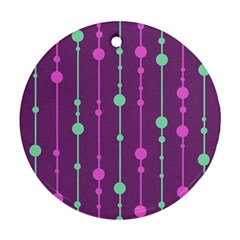 Purple and green pattern Ornament (Round) 