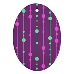 Purple and green pattern Ornament (Oval) 