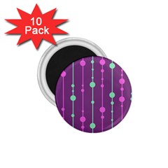 Purple and green pattern 1.75  Magnets (10 pack) 