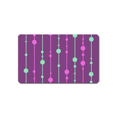 Purple and green pattern Magnet (Name Card)