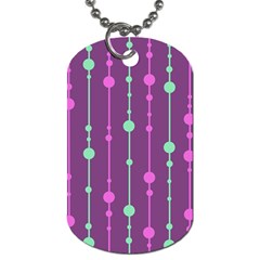 Purple and green pattern Dog Tag (One Side)