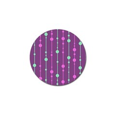 Purple and green pattern Golf Ball Marker